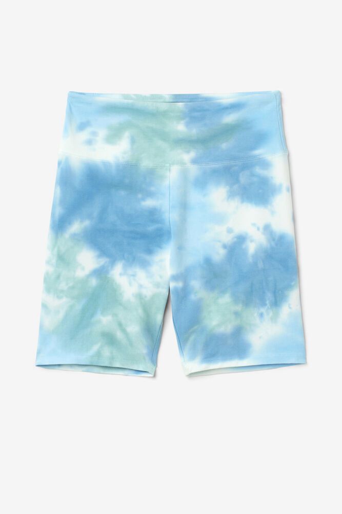 Fila Shorts Dame Blå Taima Tie Dye Bike 570421-ZQI